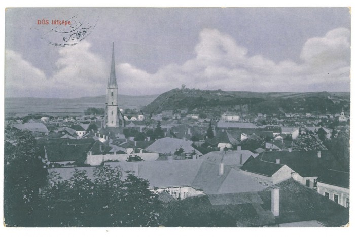 1752 - DEJ, Cluj, panorama, Romania - old postcard, CENSOR - used - 1917