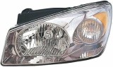 Far Kia Cerato, 04.2004-10.2006, Sedan, montare fata, stanga, H4; electric; reflector rama argintie; cu motor; halogen, Depo, 921012F020; 921012F025