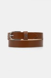 HUGO curea de piele femei, culoarea maro, 50536866