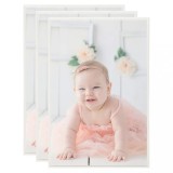 Set 3 Rame Foto Argintii 70x90 cm vidaXL, MDF, Perete/Masa, Decor Poze Familie, Prieteni, Peisaje