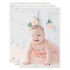 vidaXL Rame foto colaj pentru perete/masă 3 buc. argintiu 70x90 cm MDF 332194
