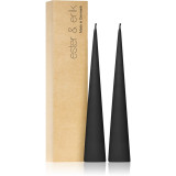 Ester &amp; erik cone candles raw black (no. 75) lumanare 2x25 cm