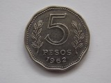 5 PESOS 1962 ARGENTINA, America Centrala si de Sud