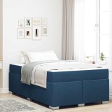 Cumpara ieftin Cadru de pat albastru 120 x 190 cm țesătură
