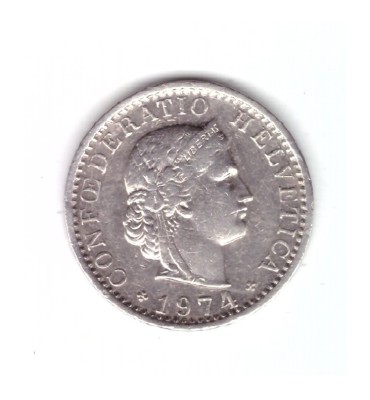 Mondea Elvetia 20 rappen 1974, stare foarte buna, curata foto