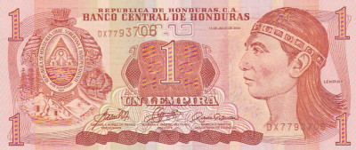 Honduras 1 lempira 2006 P-96 UNC foto