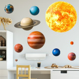 Sticker decorativ pentru copii autoadeziv Sistem solar 91x72 cm, Sipo