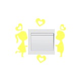 Sticker decorativ pentru intrerupator, Indragostiti, 11 cm, 12201ST-17