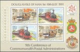 Isle of Man 1991 - Trenuri, tramvaie, bloc neuzat