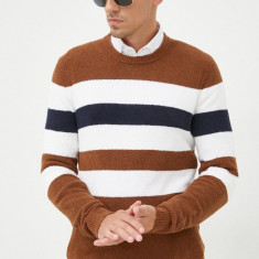 Michael Kors pulover barbati, culoarea maro, călduros
