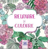 Relaxare si culoare. Carte de colorat cu 4 creioane colorate - DPH