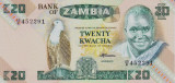 Bancnota Zambia 20 Kwacha (1988) - P27e UNC