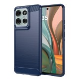Husa pentru Motorola Moto G75 - Techsuit Carbon Silicone - Blue