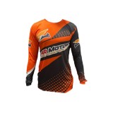 Cumpara ieftin Bluza copii Motocross/Enduro SHR Motors portocaliu cu gri personalizabila, Non Brand