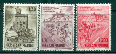 San Marino 1965 - Ciclism, Turul Italiei, serie neuzata foto