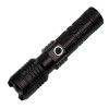 Lanterna LED Profesionala IdeallStore Gefahrenhelfer, Zoom, USB, 1000m, Metal, Negru, Acumulator 26650 inclus