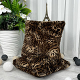 Perna decorativa din blanita Luxury Furr Maro Ghepard