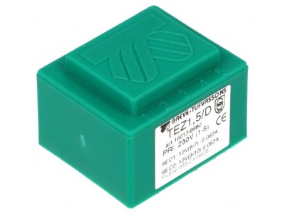Transformator &amp;icirc;ncapsulat 1.5VA 230V AC 12V 62.5mA foto