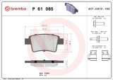 BREMBO P 61 085 PRIME LINE set placute frana,frana disc