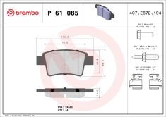 BREMBO P 61 085 PRIME LINE set placute frana,frana disc