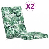 Cumpara ieftin Perne scaun de terasa, 2 buc, model frunze, textil Oxford