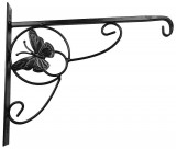 Umeraș Strend Pro, suport, pentru ghiveci de flori, decorativ cu fluture, metal, 28x28 cm