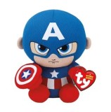 Cumpara ieftin Jucarie de plus Ty Beanie Babies - Marvel Captain America, 15 cm