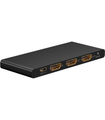 Splitter HDMI 4K 60Hz V2.0 1x HDM 1 la 2x HDMI activ Goobay 58481 foto