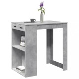 VidaXL Masă de bar, gri beton, 102x70x103,5 cm, lemn prelucrat