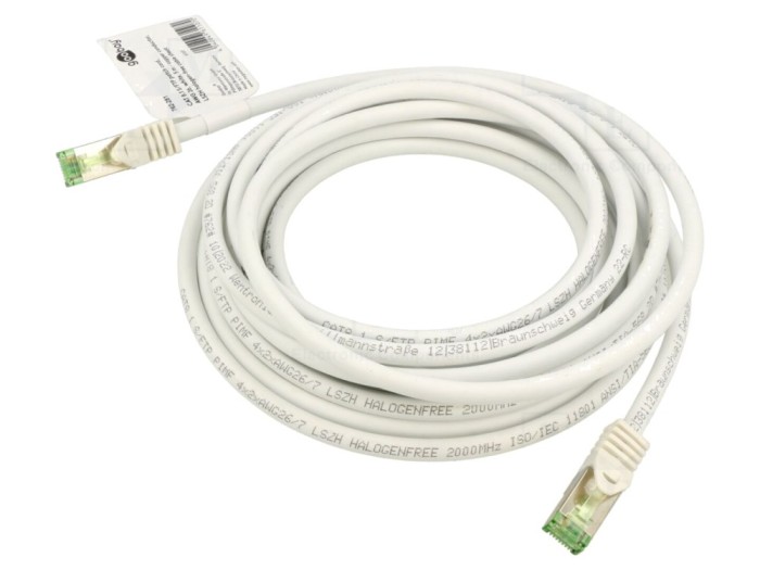 Cablu Patch Cord S/FTP Cat 8.1 Alb 5m