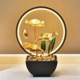 Fantană Decorativă cu LED și Frunze Aurii pentru Interior, CMCLASS