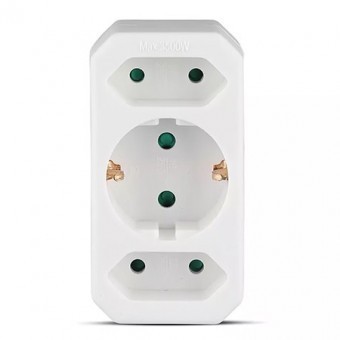 ADAPTOR 3 PRIZE 1X16A 2x2.5A MAX 3500W foto