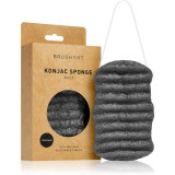 BrushArt Home Salon Konjac sponge burete exfoliant bl&acirc;nd pentru corp Charcoal 1 buc