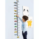 Sticker Perete Autocolant cu Centimetru pentru Copii cu Masinute 27x146cm