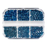 Cumpara ieftin Strasuri Unghii LUXORISE Delirious Sapphire, 6 modele, LUXORISE Nail Art