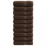 VidaXL Prosoape de duș premium SOLUND 10 buc maro 70x140cm 600 gsm