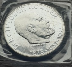 (A52) MONEDA DIN ARGINT AUSTRIA - 50 SCHILLING 1973, DR. THEODOR KORNER - PROOF