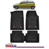 Covorașe Auto TeamCar&reg; Tip Tăviță Compatibile Fiat Punto I (1994-1999) Negru Material Rezistent, Cauciuc