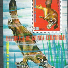 Eq. Guinea 1974 Duck-bill, perf. sheet, used M.017