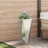 vidaXL Jardinieră Argintiu 30 x 30 x 75 cm Oţel inoxidabil 883774