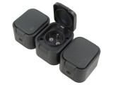 Conector alimentare AC 2P+PE 250VAC 16A gri pentru perete