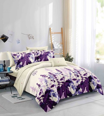 Lenjerie de pat pentru o persoana cu husa elastic pat si fata perna dreptunghiulara, Ragna, bumbac mercerizat, multicolor foto