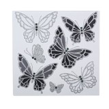 Autocolante de perete, Fluturi cu glitter, 25x25 cm, ATU-088218, Oem