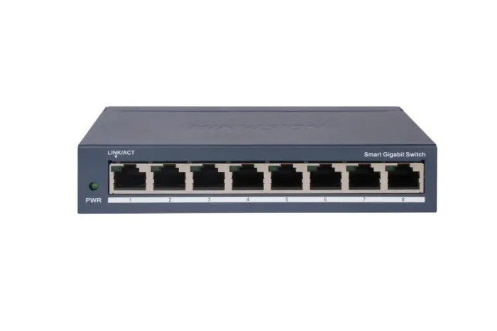 Switch 8 porturi Gigabit Hikvision DS-3E1508-EI(V2), L2, Smart Managed, 8