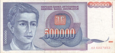 IUGOSLAVIA 500.000 dinara 1993 VF!!! foto