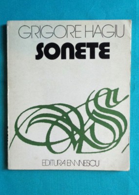 Grigore Hagiu &amp;ndash; Sonete ( prima editie ) foto