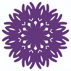 Sticker decorativ, Mandala, Mov, 60 cm, 7222ST-1 foto