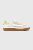 AllSaints sneakers din piele Thelma Metallic Sneaker femei, culoarea argintiu, W072FB