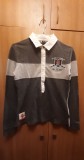 Bluza Rugby England Original Marines Copii, Gri, Marimea L, Bumbac, Emblema RFU Brodata