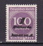 ✅ (S43) Germania Reich 1923 &quot; Supratipar inflatie - cifra in cerc &quot; serie Michel 331 , MH, Nestampilat